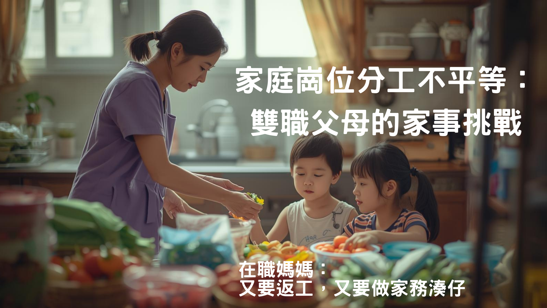 家庭崗位分工不平等：雙職父母的家事挑戰